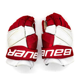 Gants Bauer Vapor Hyperlite Pro d'occasion (Intermédiaire) (Blanc/Rouge)